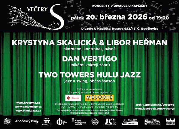 Večery S - Skalická & Heřman, Dan Vertígo, Two Towers HULU jazz